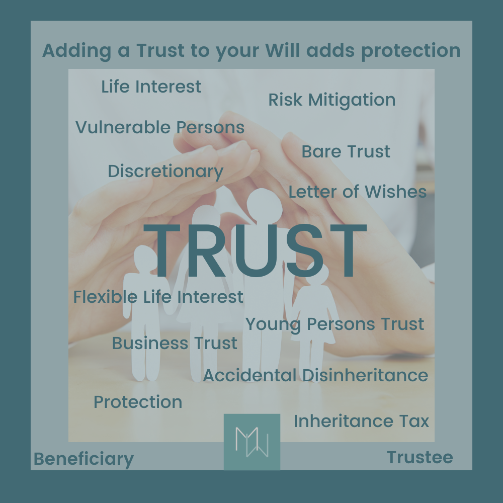 Trusts in Wills add protection. Morecambe Bay Wills