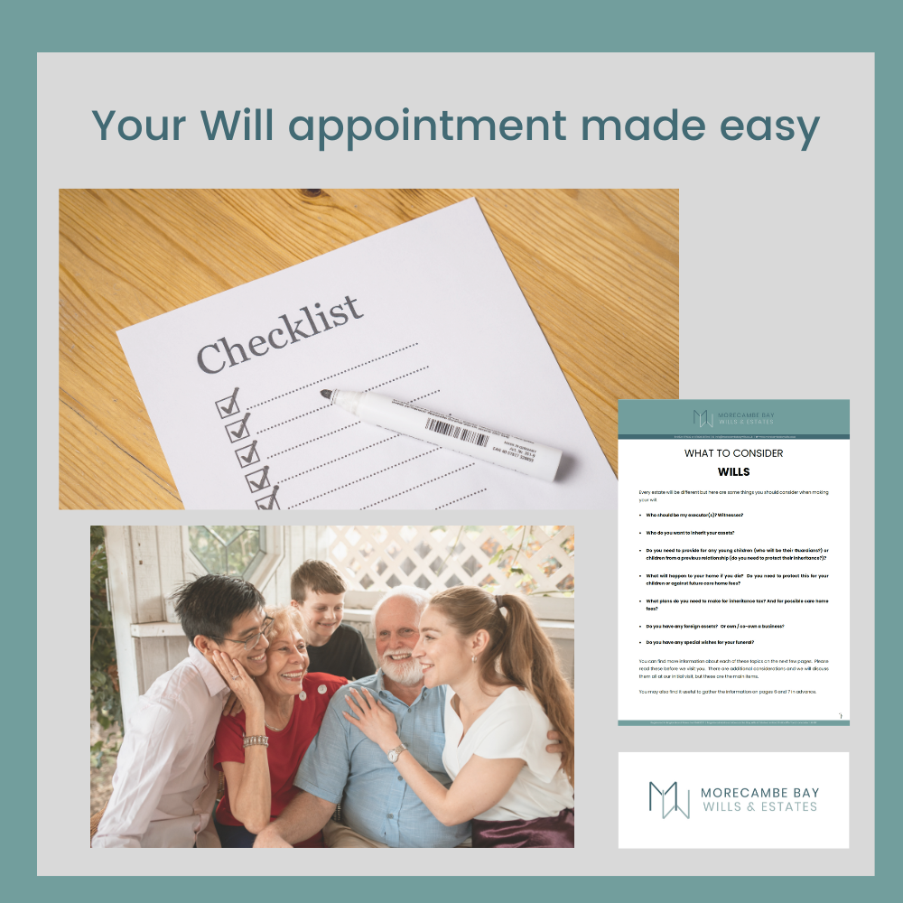 Your Will appointment made easy with Morecambe Bay Wills